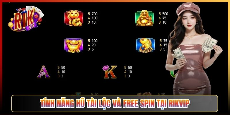 Tính Năng Hũ Tài Lộc Và Free Spin Tại Rikvip